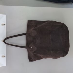 L.L. Bean Freeport Maine Suede Leather Tote